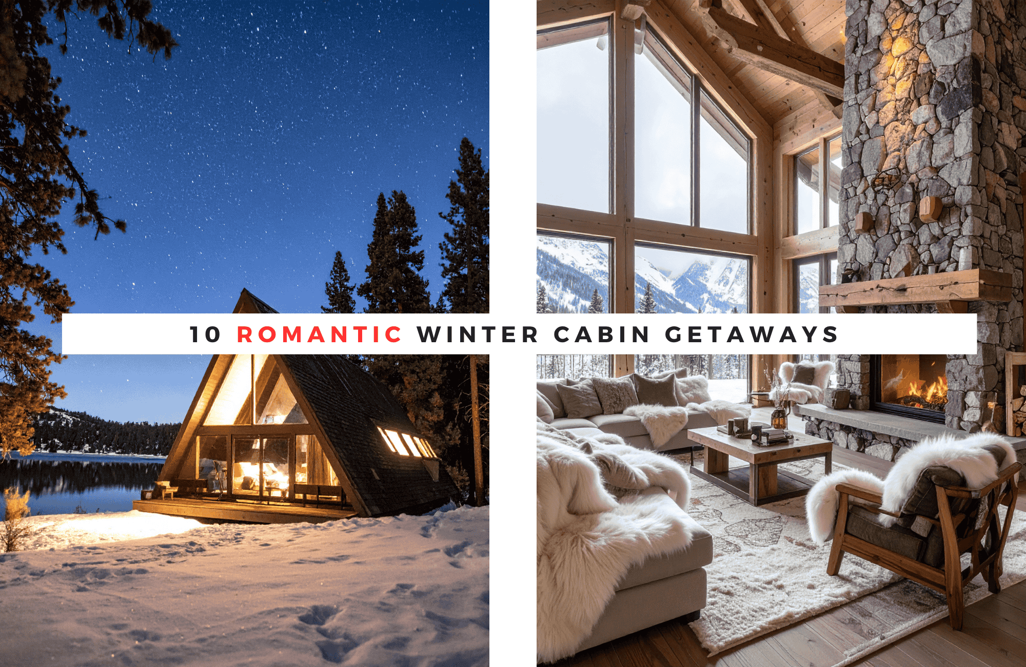 10 Destinations for a Romantic Winter Cabin Getaway in the USA